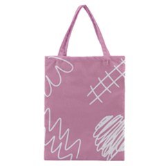 Elements Scribble Wiggly Lines Classic Tote Bag by Cemarart