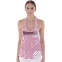 Elements Scribble Wiggly Lines Tie Back Tankini Top View1