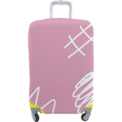 Elements Scribble Wiggly Lines Luggage Cover (large) by Cemarart