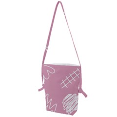 Elements Scribble Wiggly Lines Folding Shoulder Bag by Cemarart