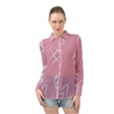 Elements Scribble Wiggly Lines Long Sleeve Chiffon Shirt View1