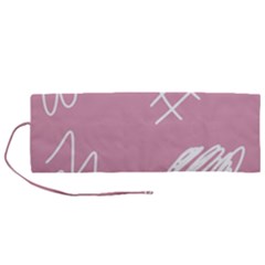 Elements Scribble Wiggly Lines Roll Up Canvas Pencil Holder (m) by Cemarart