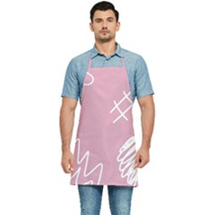 Elements Scribble Wiggly Lines Kitchen Apron by Cemarart