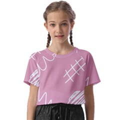 Elements Scribble Wiggly Lines Kids  Basic T-shirt by Cemarart