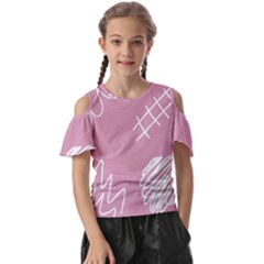 Elements Scribble Wiggly Lines Kids  Butterfly Cutout T-shirt by Cemarart