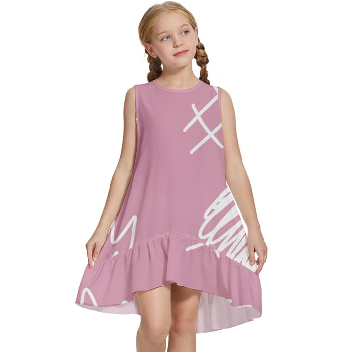 Elements Scribble Wiggly Lines Kids  Frill Swing Dress