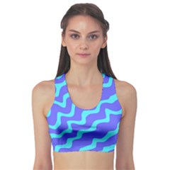 Purple Mint Turquoise Background Fitness Sports Bra by Cemarart