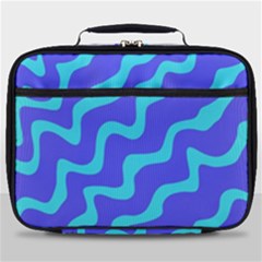 Purple Mint Turquoise Background Full Print Lunch Bag by Cemarart