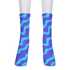 Purple Mint Turquoise Background Crew Socks by Cemarart