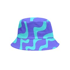 Purple Mint Turquoise Background Inside Out Bucket Hat (kids) by Cemarart