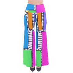 Shapes Texture Colorful Cartoon So Vintage Palazzo Pants by Cemarart