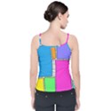 Shapes Texture Colorful Cartoon Velvet Spaghetti Strap Top View2