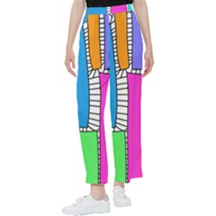 Shapes Texture Colorful Cartoon Women s Pants  by Cemarart