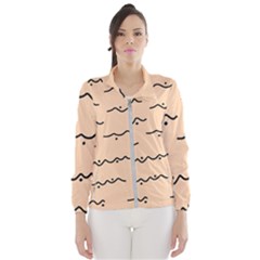 Lines Dots Pattern Abstract Women s Windbreaker