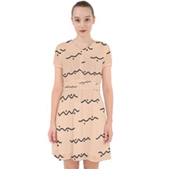 Lines Dots Pattern Abstract Adorable In Chiffon Dress by Cemarart