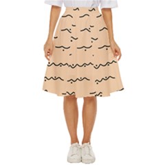 Lines Dots Pattern Abstract Classic Short Skirt by Cemarart