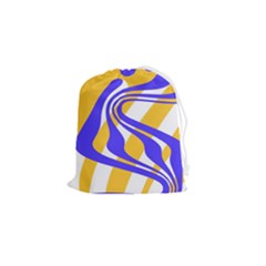 Print Pattern Warp Lines Drawstring Pouch (small) by Cemarart