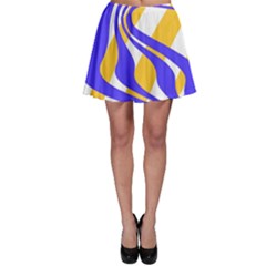 Print Pattern Warp Lines Skater Skirt