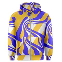 Print Pattern Warp Lines Men s Zipper Hoodie