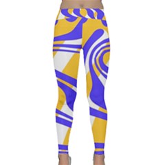 Print Pattern Warp Lines Classic Yoga Leggings by Cemarart