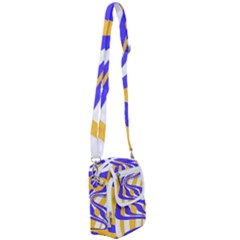 Print Pattern Warp Lines Shoulder Strap Belt Bag