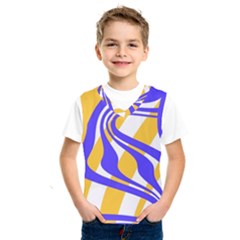 Print Pattern Warp Lines Kids  Basketball Tank Top