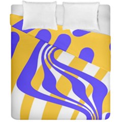 Print Pattern Warp Lines Duvet Cover Double Side (California King Size)