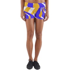 Print Pattern Warp Lines Yoga Shorts