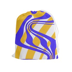 Print Pattern Warp Lines Drawstring Pouch (xl) by Cemarart