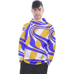 Print Pattern Warp Lines Men s Pullover Hoodie