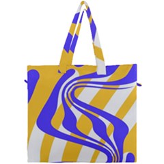 Print Pattern Warp Lines Canvas Travel Bag