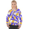 Print Pattern Warp Lines Women s Overhead Hoodie View1