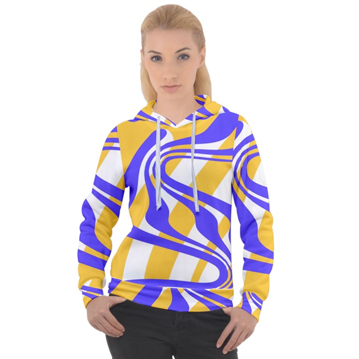 Print Pattern Warp Lines Women s Overhead Hoodie