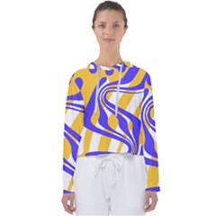 Print Pattern Warp Lines Women s Slouchy Sweat