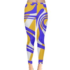 Print Pattern Warp Lines Inside Out Leggings