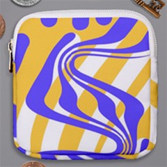 Print Pattern Warp Lines Mini Square Pouch by Cemarart