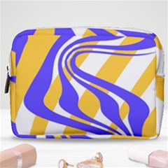 Print Pattern Warp Lines Make Up Pouch (medium) by Cemarart