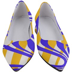 Print Pattern Warp Lines Women s Block Heels 