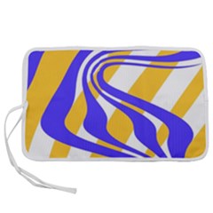 Print Pattern Warp Lines Pen Storage Case (S)