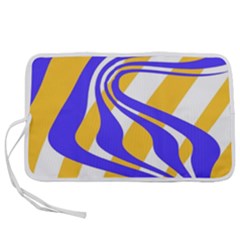 Print Pattern Warp Lines Pen Storage Case (L)