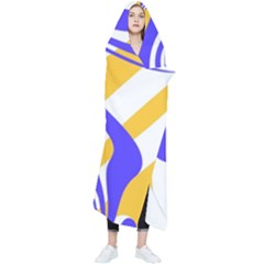 Print Pattern Warp Lines Wearable Blanket by Cemarart