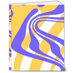 Print Pattern Warp Lines 8  x 10  Hardcover Notebook