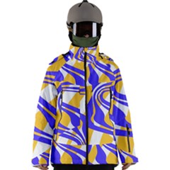 Print Pattern Warp Lines Men s Zip Ski And Snowboard Waterproof Breathable Jacket by Cemarart