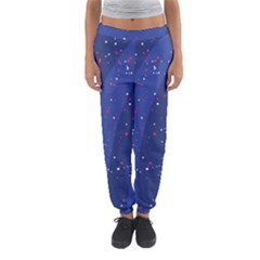 Texture Multicolour Ink Dip Flare Women s Jogger Sweatpants by Cemarart