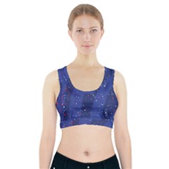 Texture Multicolour Ink Dip Flare Sports Bra With Pocket by Cemarart