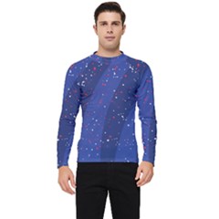 Texture Multicolour Ink Dip Flare Men s Long Sleeve Rash Guard by Cemarart