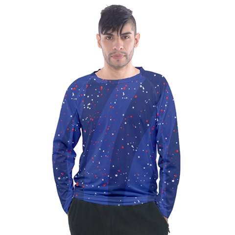 Texture Multicolour Ink Dip Flare Men s Long Sleeve Raglan T-shirt by Cemarart