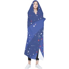 Texture Multicolour Ink Dip Flare Wearable Blanket by Cemarart