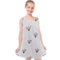 Pattern Leaves Daisies Print Kids  Cross Back Dress View1