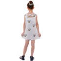 Pattern Leaves Daisies Print Kids  Cross Back Dress View2